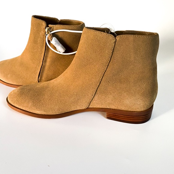 NEW Kate Spade Suede Leather Ankle Boots Booties Camel Carmel  Women's Size 10 - Picture 3 of 13